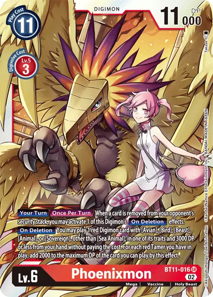 Digimon TCG Card 'BT11-016' 'Phoenixmon'