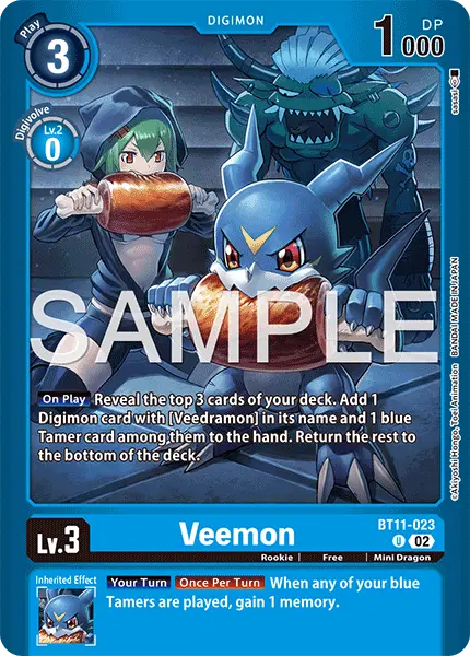 Digimon TCG Card BT11-023_P2 Veemon