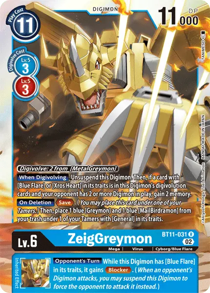 Digimon TCG Card 'BT11-031' 'ZeigGreymon'
