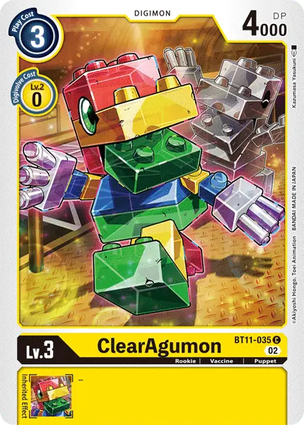 Digimon TCG Card 'BT11-035' 'ClearAgumon'