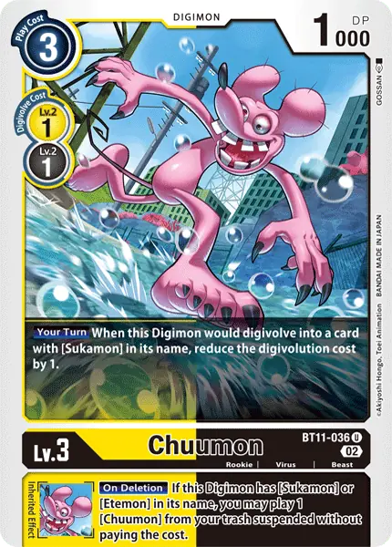Digimon TCG Card BT11-036 Chuumon