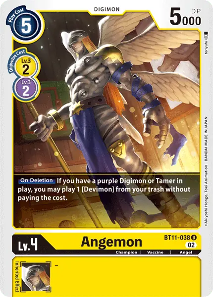 Digimon TCG Card 'BT11-038' 'Angemon'