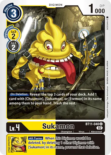 Digimon TCG Card BT11-040 Sukamon