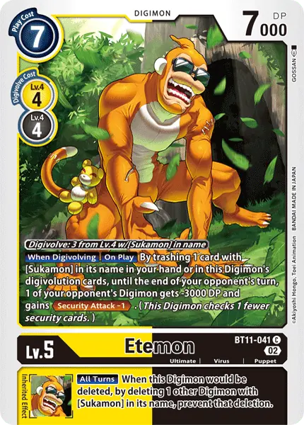 Digimon TCG Card BT11-041 Etemon