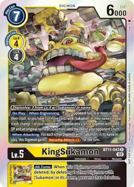 Digimon TCG Card 'BT11-043_P1' 'KingSukamon'