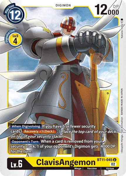 Digimon TCG Card 'BT11-045' 'ClavisAngemon'