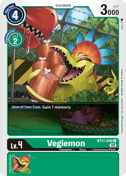 Digimon TCG Card 'BT11-049' 'Vegiemon'
