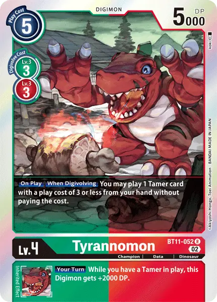 Digimon TCG Card BT11-052 Tyrannomon