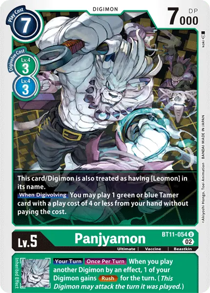 Digimon TCG Card BT11-054 Panjyamon