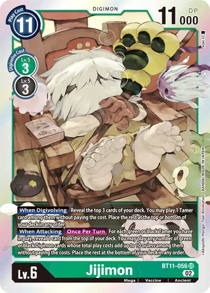 Deck Jijimon with preview of card BT11-056