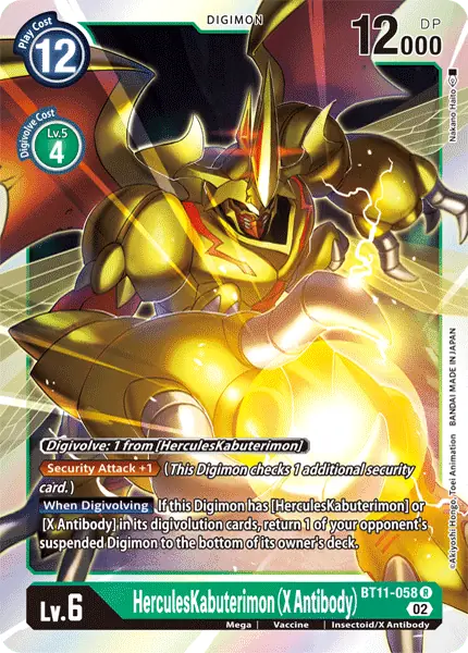 Digimon TCG Card BT11-058 HerculesKabuterimon (X Antibody)