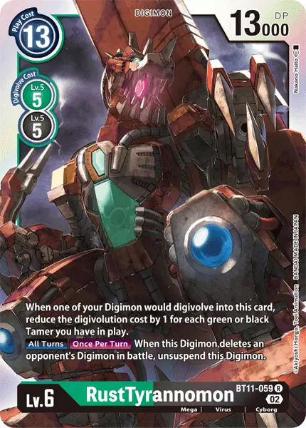 Digimon TCG Card BT11-059 RustTyrannomon