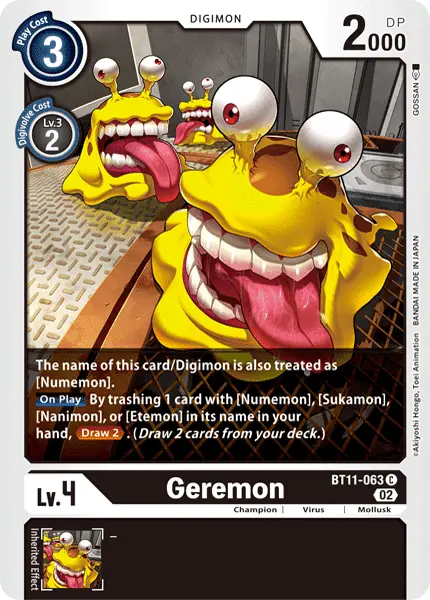 Digimon TCG Card 'BT11-063' 'Geremon'