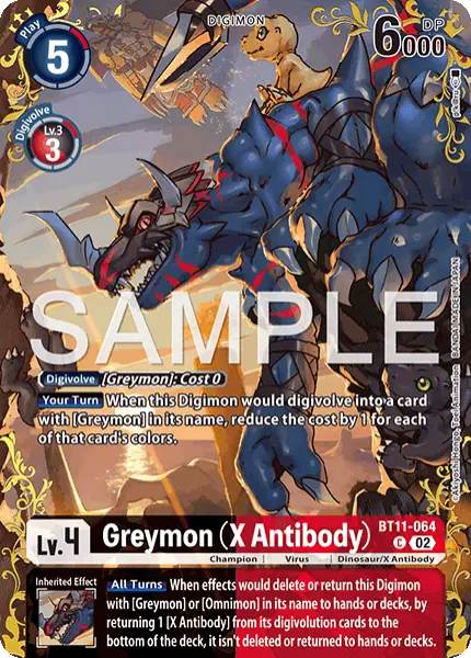 Digimon TCG Card 'BT11-064_P1' 'Greymon (X Antibody)'
