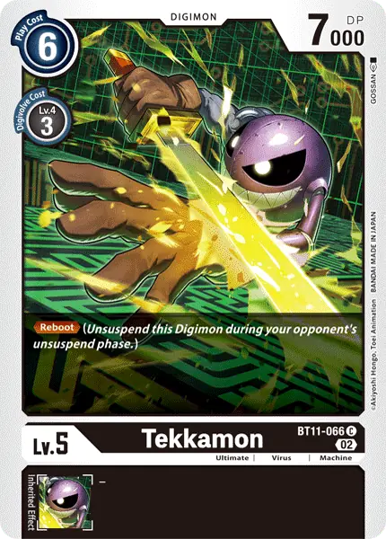 Digimon TCG Card 'BT11-066' 'Tekkamon'