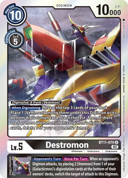 Digimon TCG Card BT11-070 Destromon