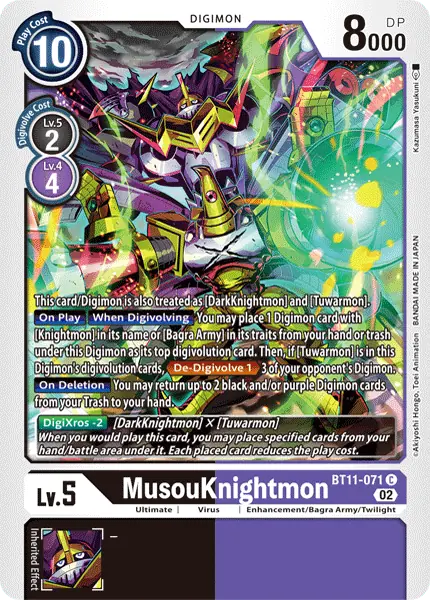 Digimon TCG Card BT11-071 MusoKnightmon