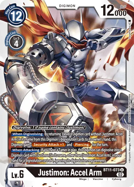 Digimon TCG Card 'BT11-073' 'Justimon Accel Arm'