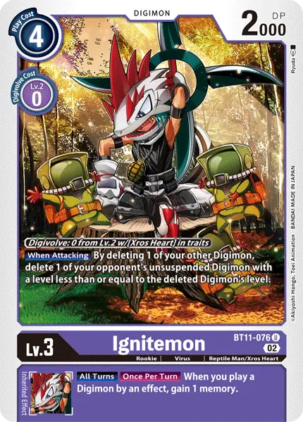 Digimon TCG Card BT11-076 Ignitemon