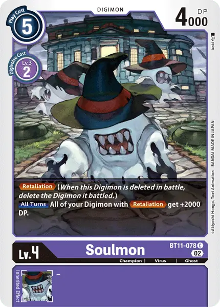 Digimon TCG Card BT11-078 Soulmon
