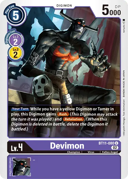 Digimon TCG Card BT11-080 Devimon