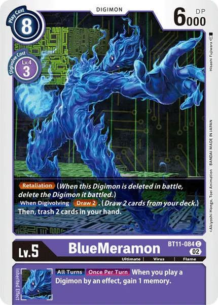 Digimon TCG Card 'BT11-084' 'BlueMeramon'