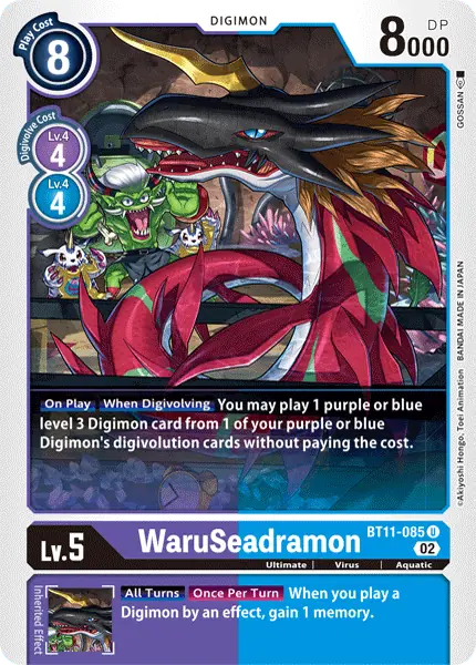 Digimon TCG Card 'BT11-085' 'WaruSeadramon'