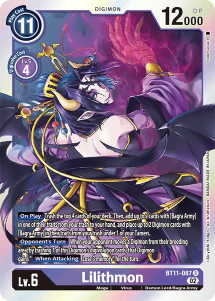 Digimon TCG Card 'BT11-087' 'Lilithmon'