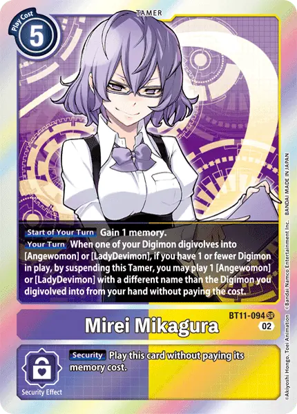 Digimon TCG Card 'BT11-094' 'Mirei Mikagura'