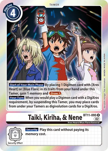 Digimon TCG Card 'BT11-095' 'Taiki & Kiriha & Nene'