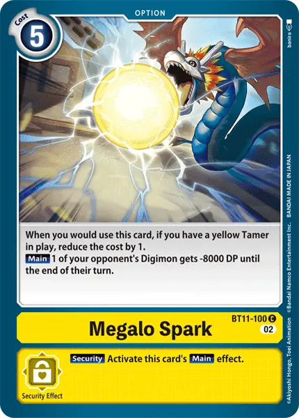 Digimon TCG Card BT11-100 Megalo Spark