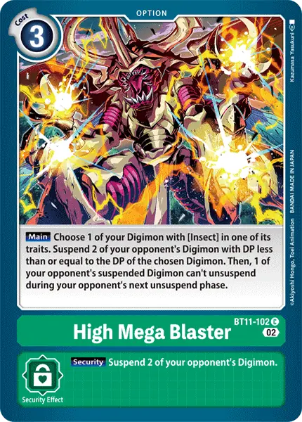 Digimon TCG Card 'BT11-102' 'High Mega Blaster'