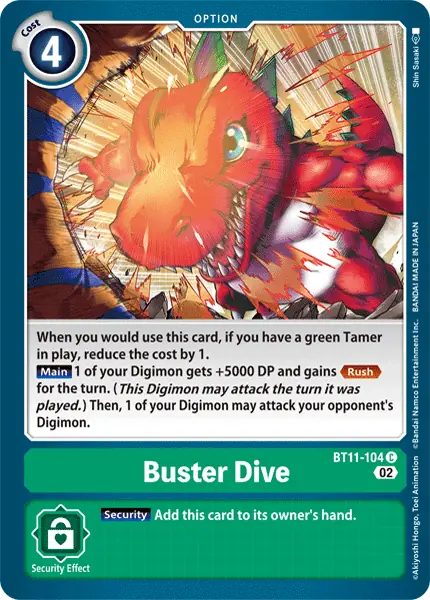 Digimon TCG Card 'BT11-104' 'Buster Dive'