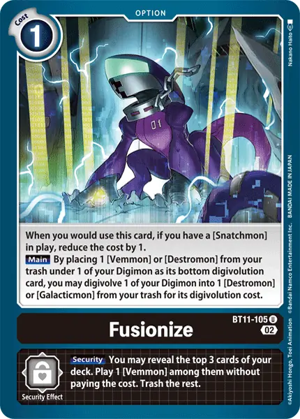 Digimon TCG Card BT11-105 Fusionize