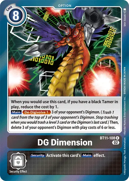 Digimon TCG Card BT11-108 DG Dimension