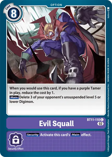 Digimon TCG Card BT11-110 Evil Squall