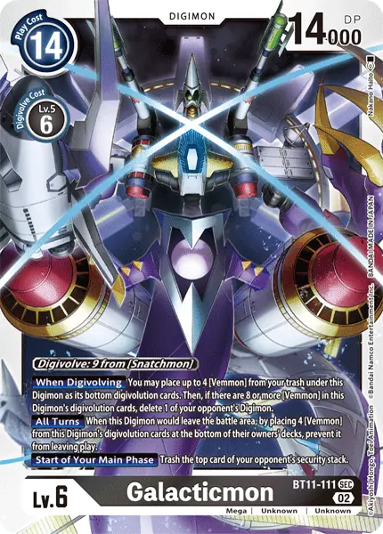 Deck Galacticmon with preview of card BT11-111