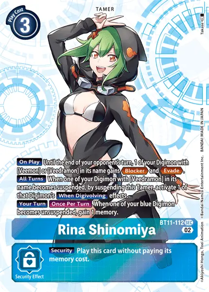 Digimon TCG Card 'BT11-112' 'Rina Shinomiya'