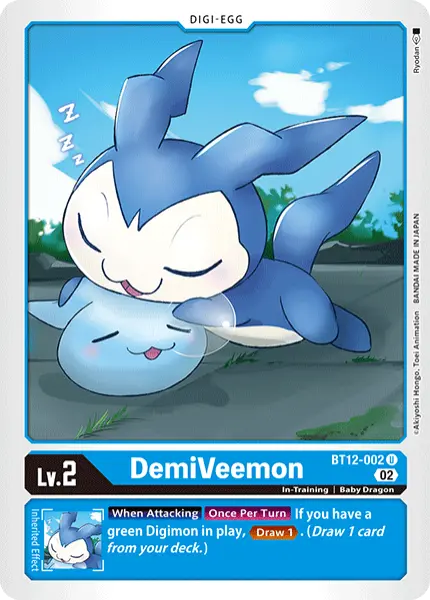Digimon TCG Card 'BT12-002' 'DemiVeemon'
