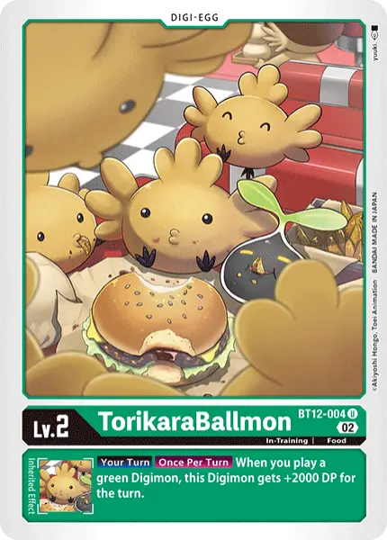 Digimon TCG Card BT12-004 Torikaraballmon