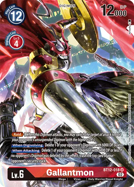 Digimon TCG Card 'BT12-018_P1' 'Gallantmon'