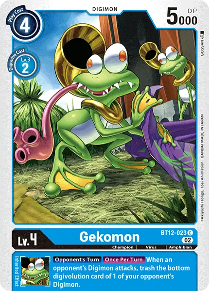 Digimon TCG Card BT12-023 Gekomon