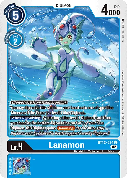 Digimon TCG Card 'BT12-024' 'Lanamon'