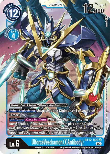 Digimon TCG Card 'BT12-029' 'UlforceVeedramon (X Antibody)'