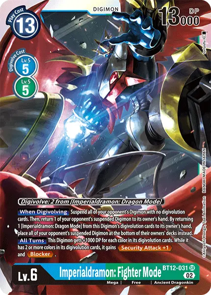 Digimon TCG Card 'BT12-031' 'Imperialdramon Fighter Mode'