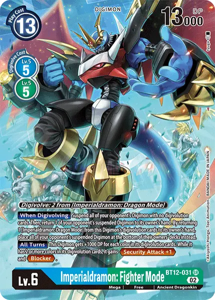 Digimon TCG Card BT12-031_P1 Imperialdramon Fighter Mode