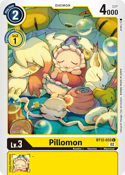 Digimon TCG Card 'BT12-033' 'Pillomon'