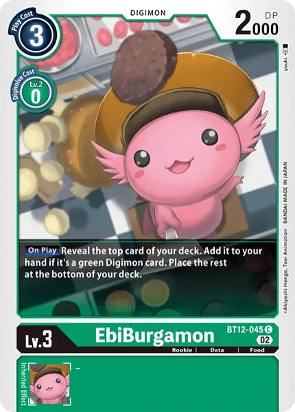 Digimon TCG Card BT12-045 EbiBurgamon