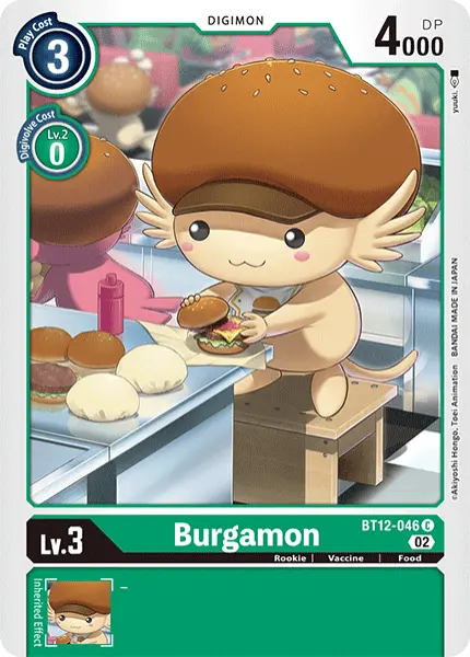 Digimon TCG Card BT12-046 Burgamon