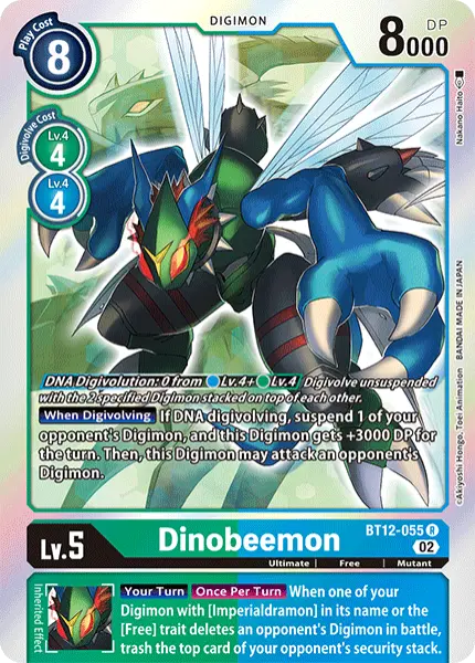 Digimon TCG Card BT12-055 Dinobeemon